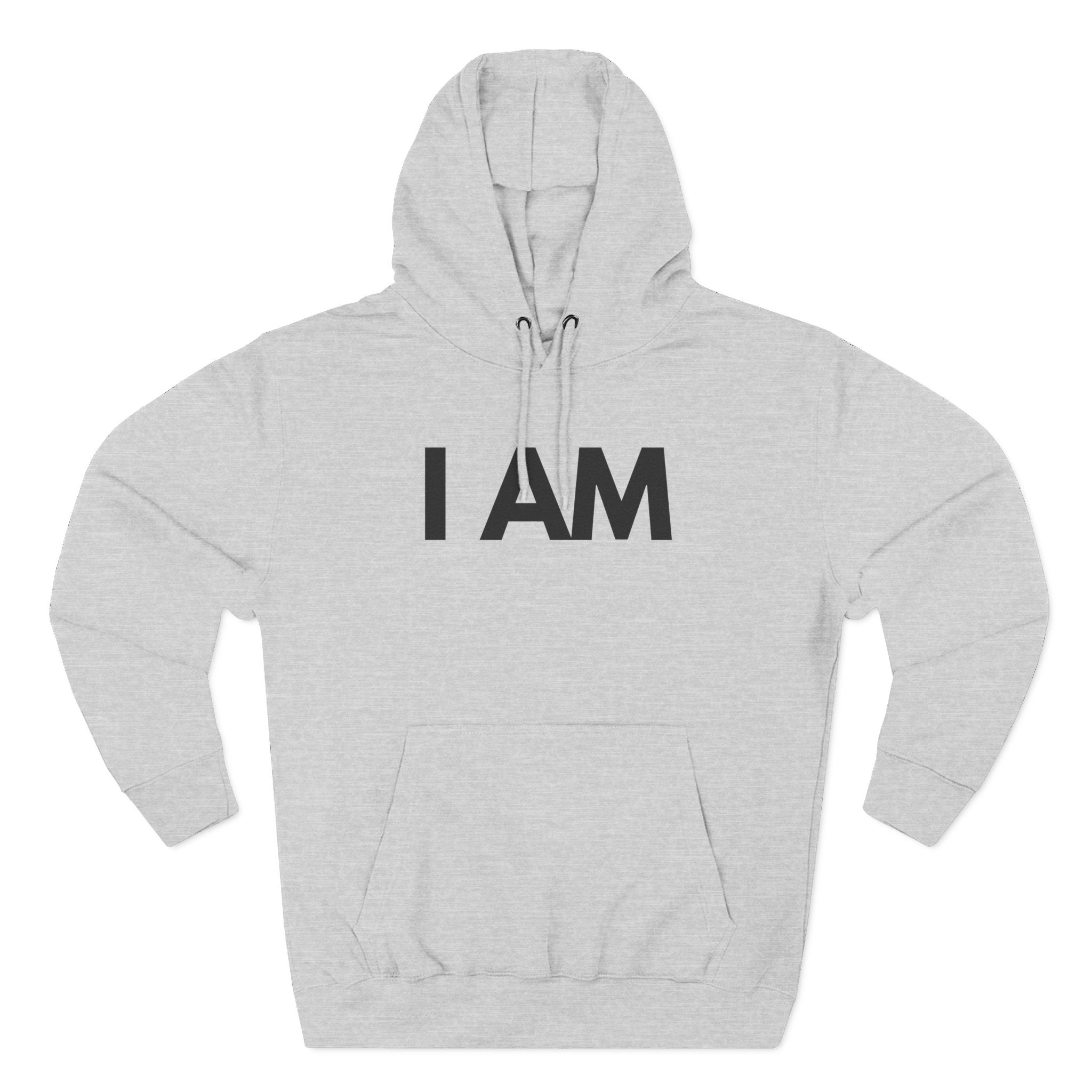 Fleece Hoodie with I AM Cross Crown Proverbs 3:4-5