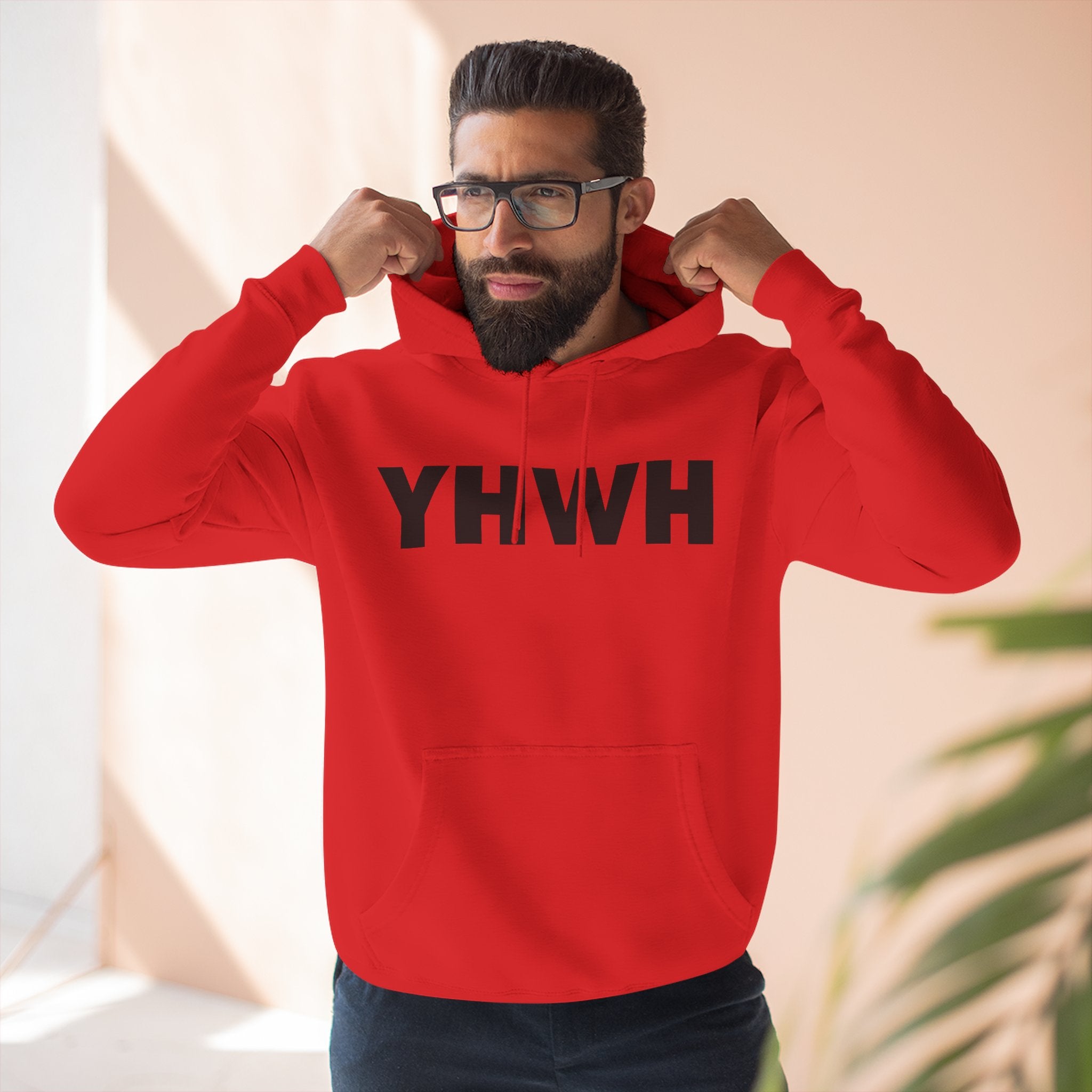 Faith-Inspired Fleece Hoodie, YHWH Hoodie, Christian Sweatshirt, Inspirational Gift, Cozy Religious Apparel, Proverbs 3:5-6