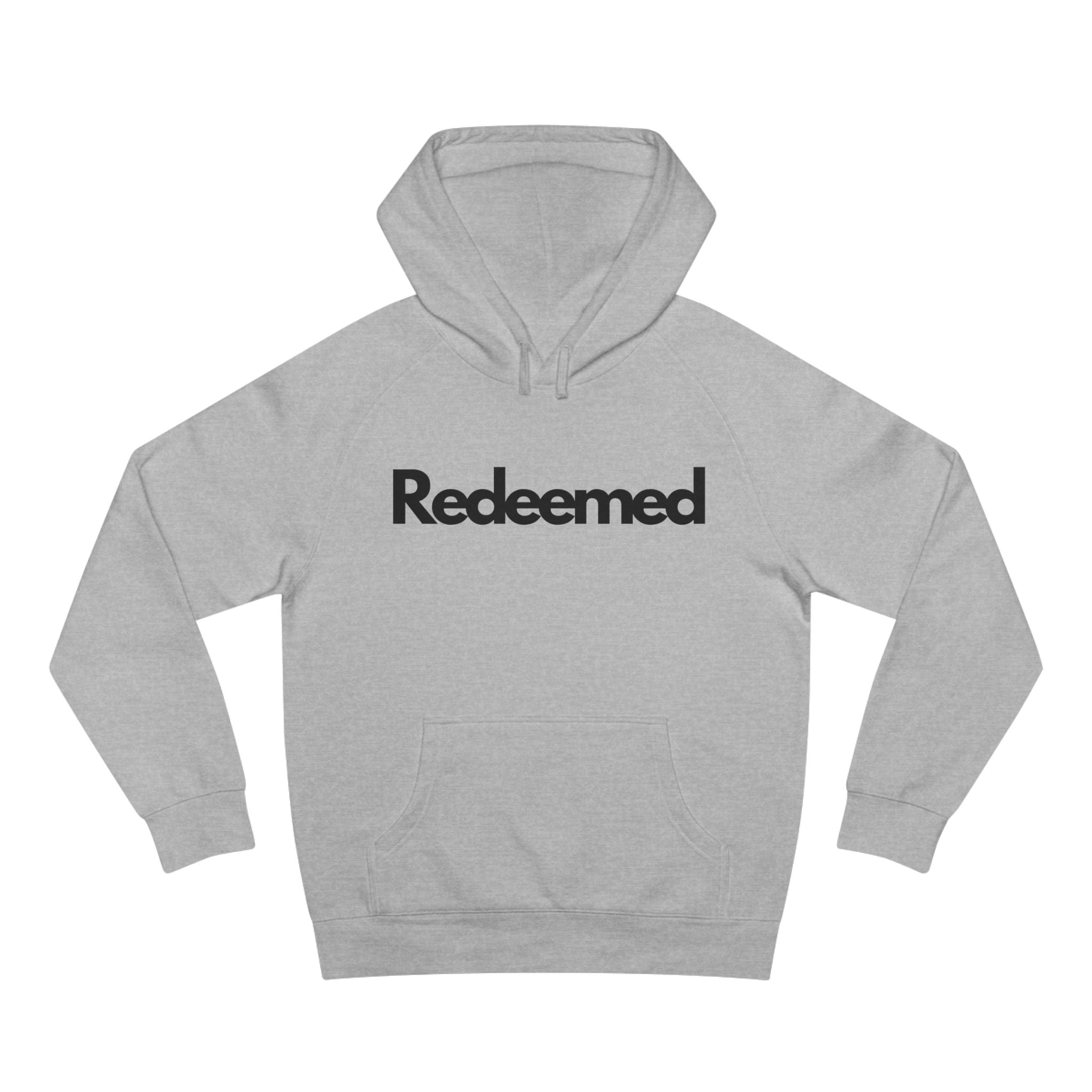 Redeemed Scripture Hoodie, Faith-Based Unisex Premium Sweatshirt, Romans 3: 24 verse