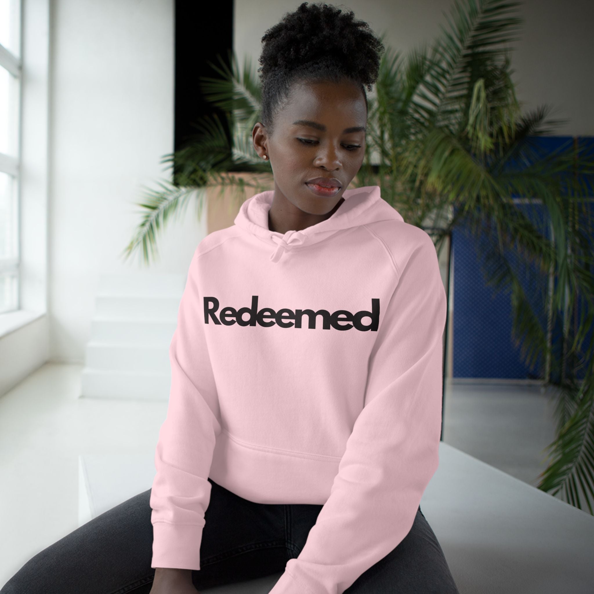Redeemed Scripture Hoodie, Faith-Based Unisex Premium Sweatshirt, Romans 3: 24 verse