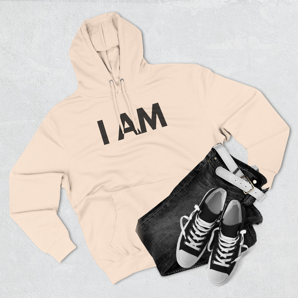 Fleece Hoodie with I AM Cross Crown Proverbs 3:4-5