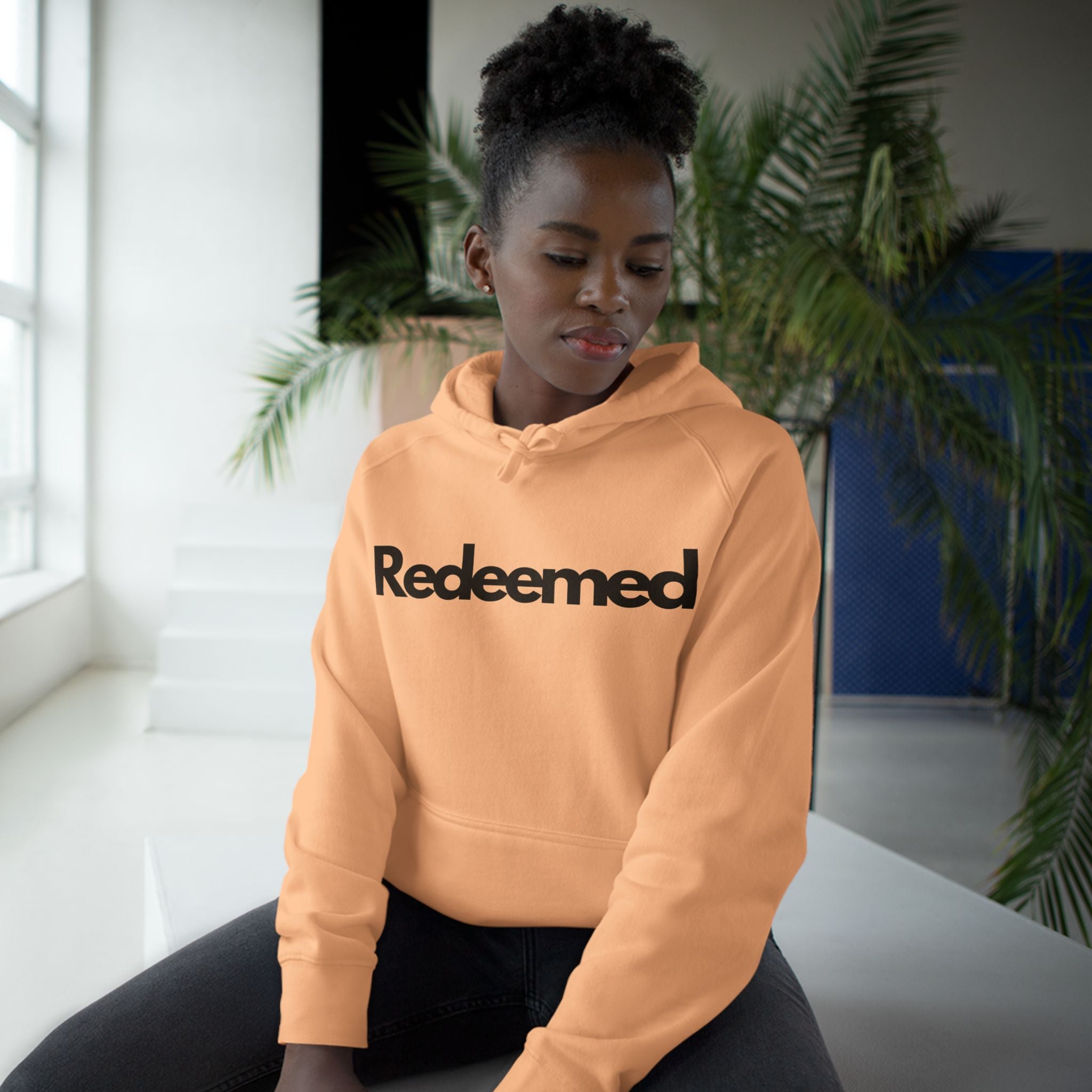 Redeemed Scripture Hoodie, Faith-Based Unisex Premium Sweatshirt, Romans 3: 24 verse