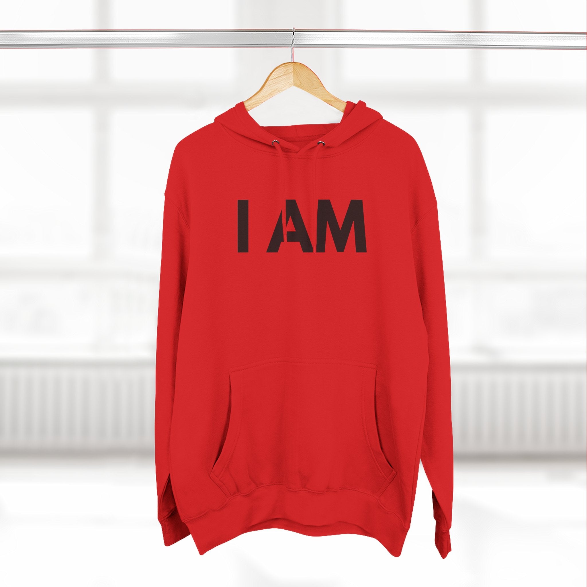 Fleece Hoodie with I AM Cross Crown Proverbs 3:4-5