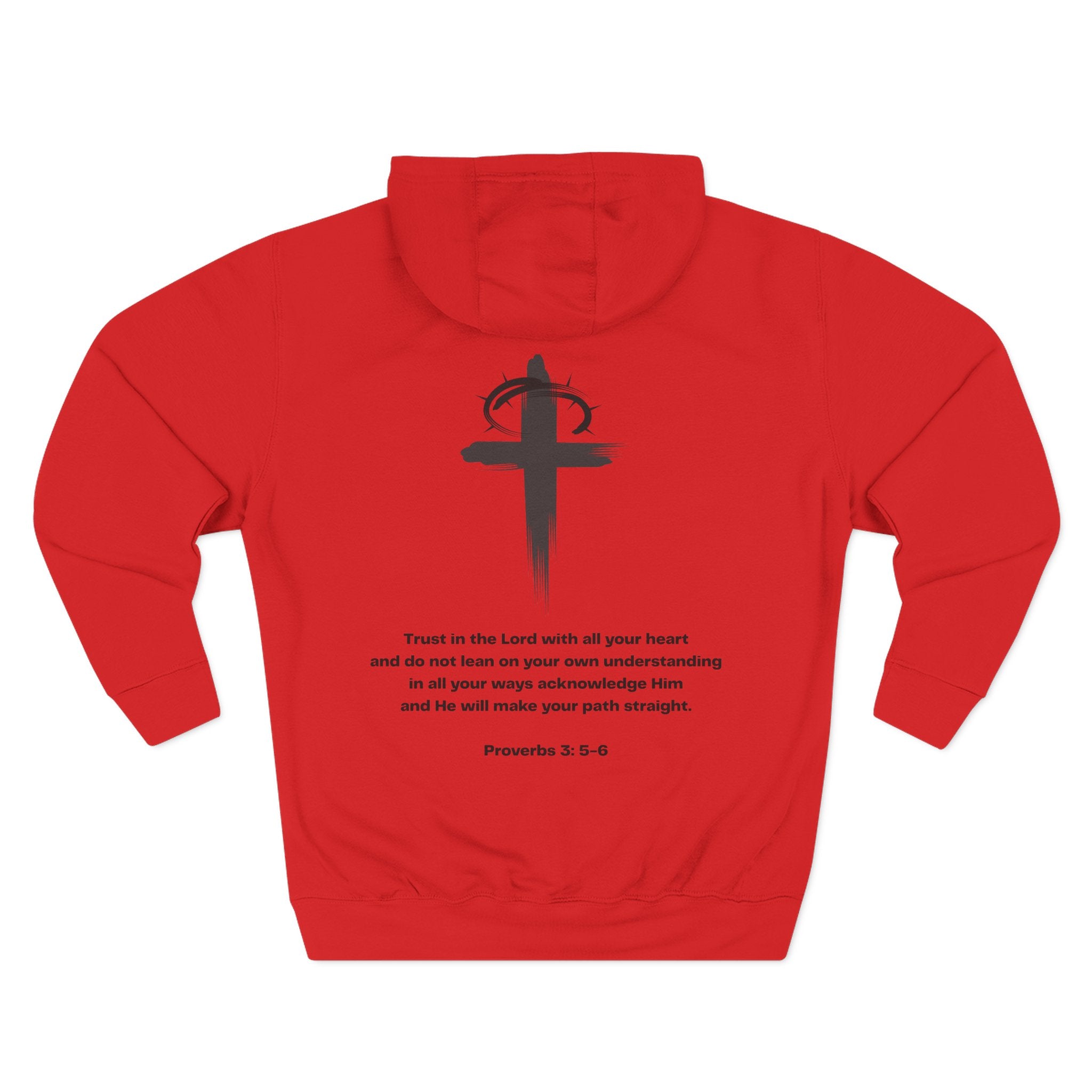 Faith-Inspired Fleece Hoodie, YHWH Hoodie, Christian Sweatshirt, Inspirational Gift, Cozy Religious Apparel, Proverbs 3:5-6