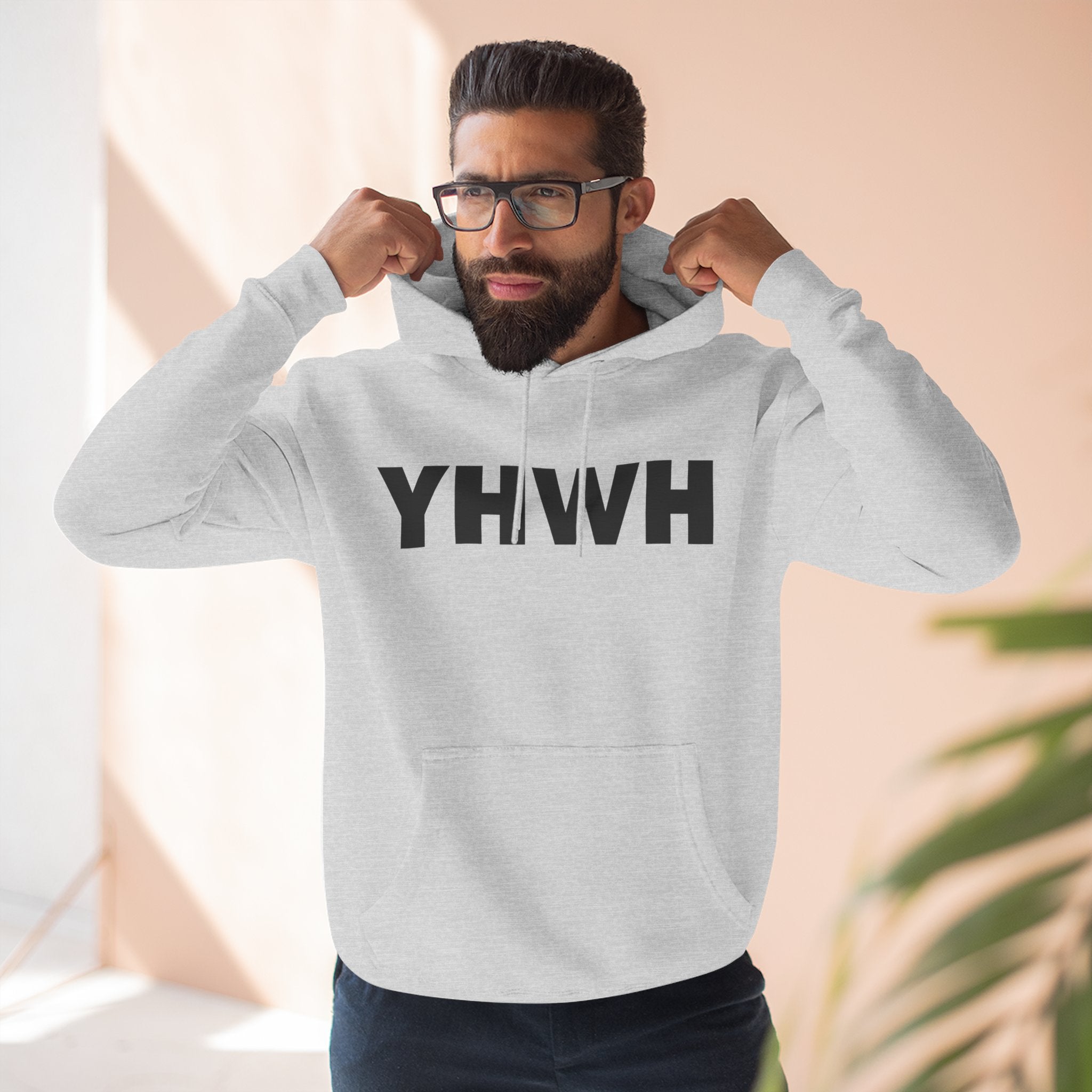 Faith-Inspired Fleece Hoodie, YHWH Hoodie, Christian Sweatshirt, Inspirational Gift, Cozy Religious Apparel, Proverbs 3:5-6