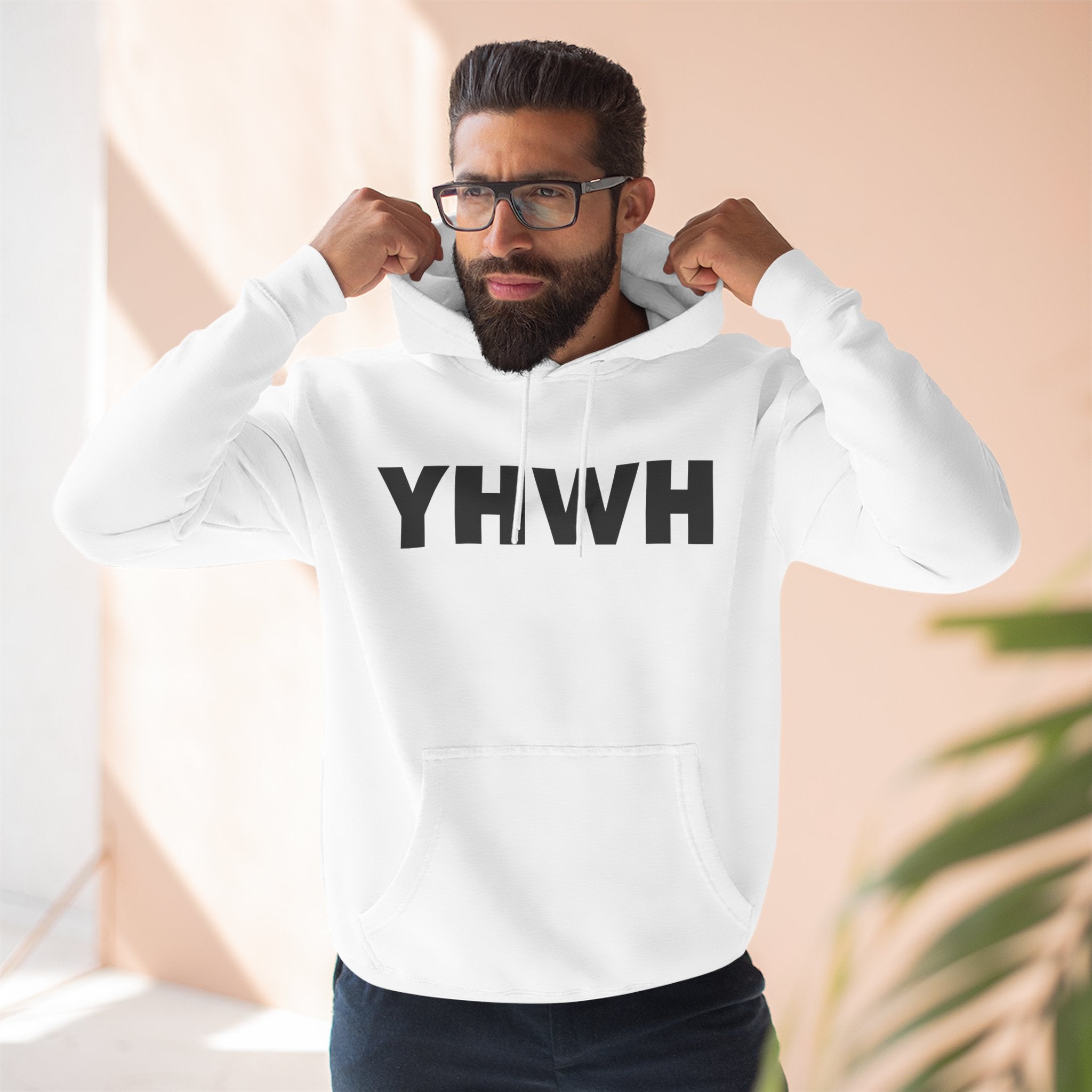 Faith-Inspired Fleece Hoodie, YHWH Hoodie, Christian Sweatshirt, Inspirational Gift, Cozy Religious Apparel, Proverbs 3:5-6