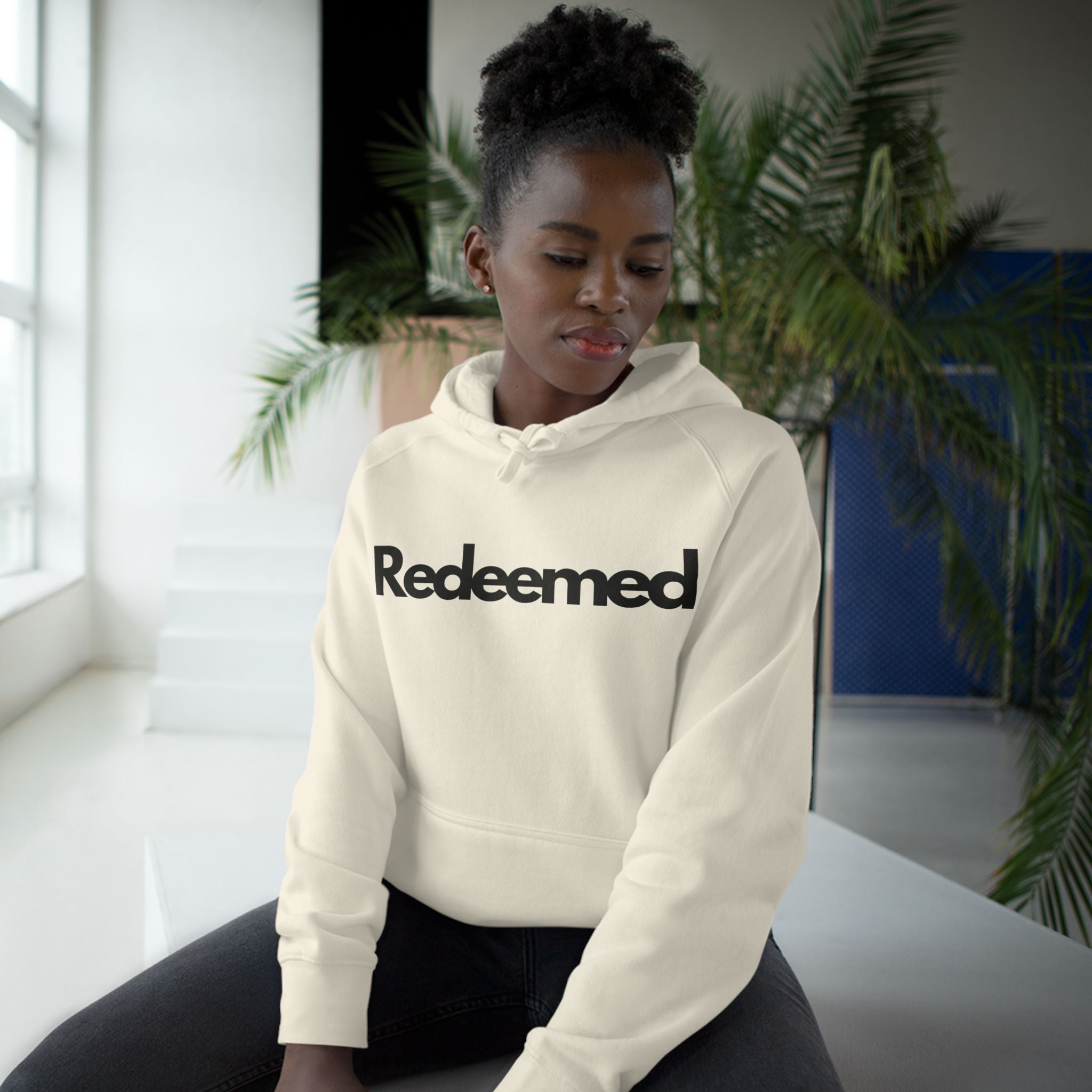 Redeemed Scripture Hoodie, Faith-Based Unisex Premium Sweatshirt, Romans 3: 24 verse