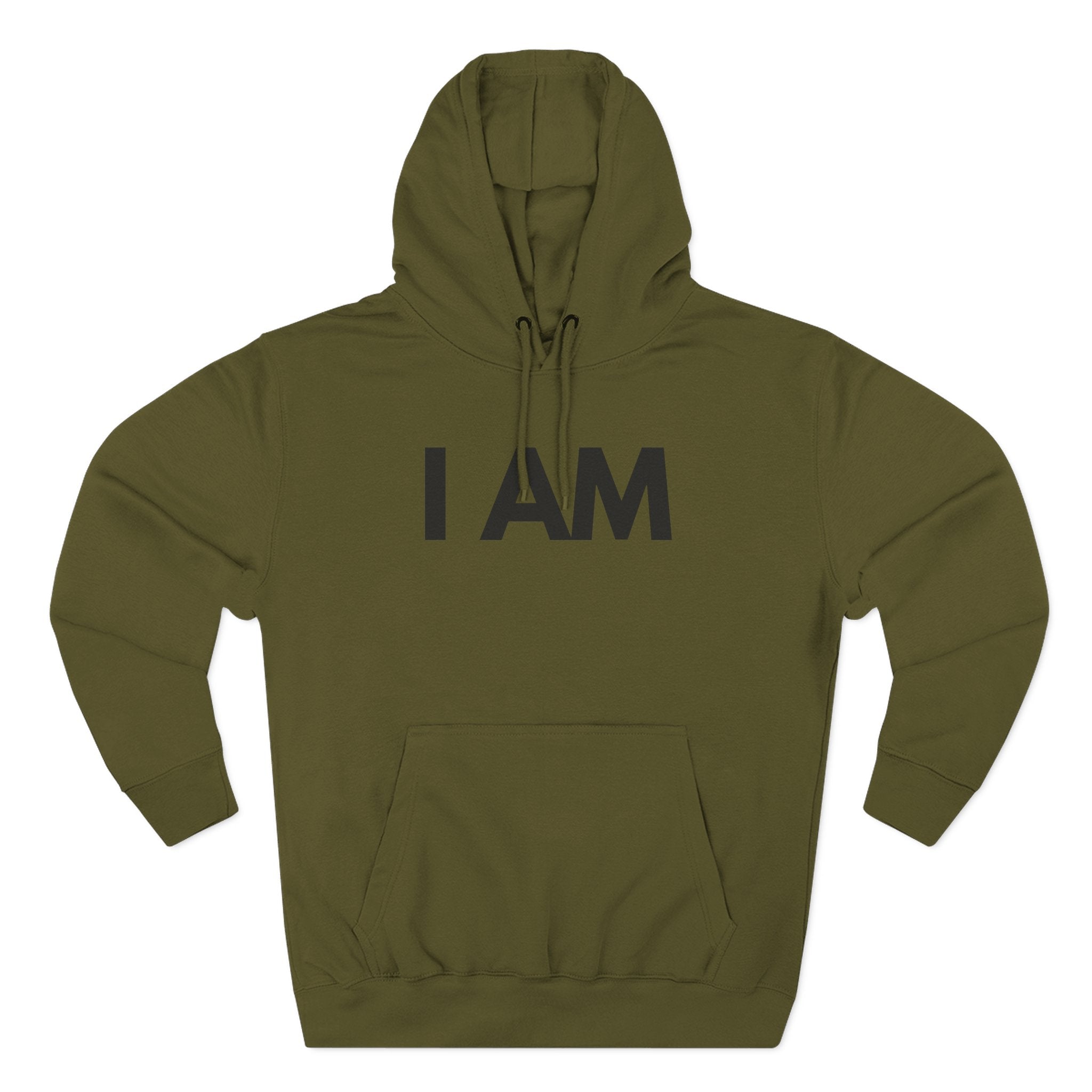 Fleece Hoodie with I AM Cross Crown Proverbs 3:4-5