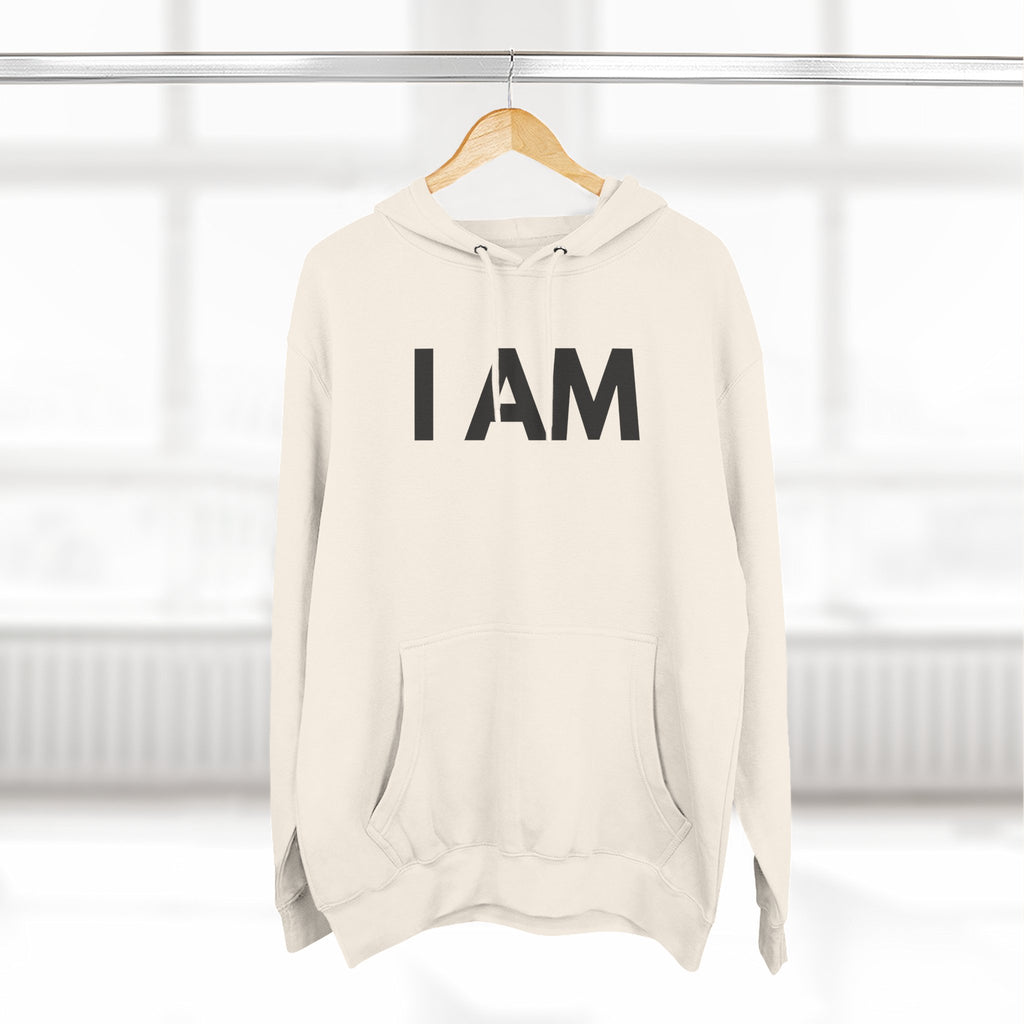 Fleece Hoodie with I AM Cross Crown Proverbs 3:4-5