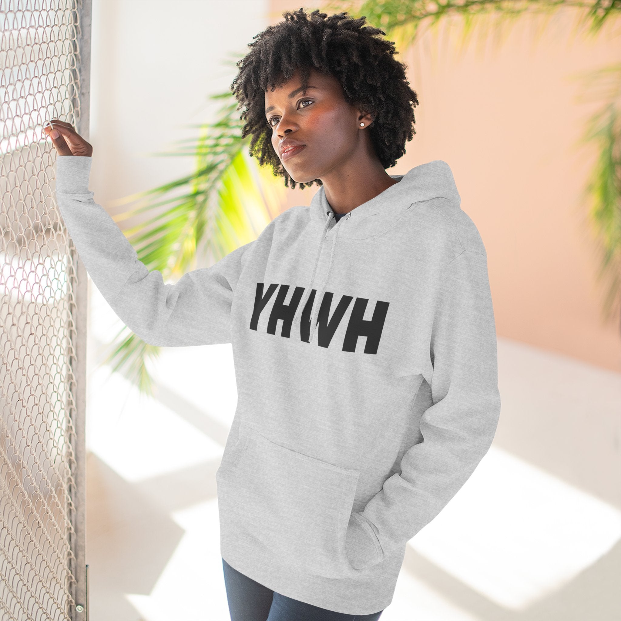 Faith-Inspired Fleece Hoodie, YHWH Hoodie, Christian Sweatshirt, Inspirational Gift, Cozy Religious Apparel, Proverbs 3:5-6