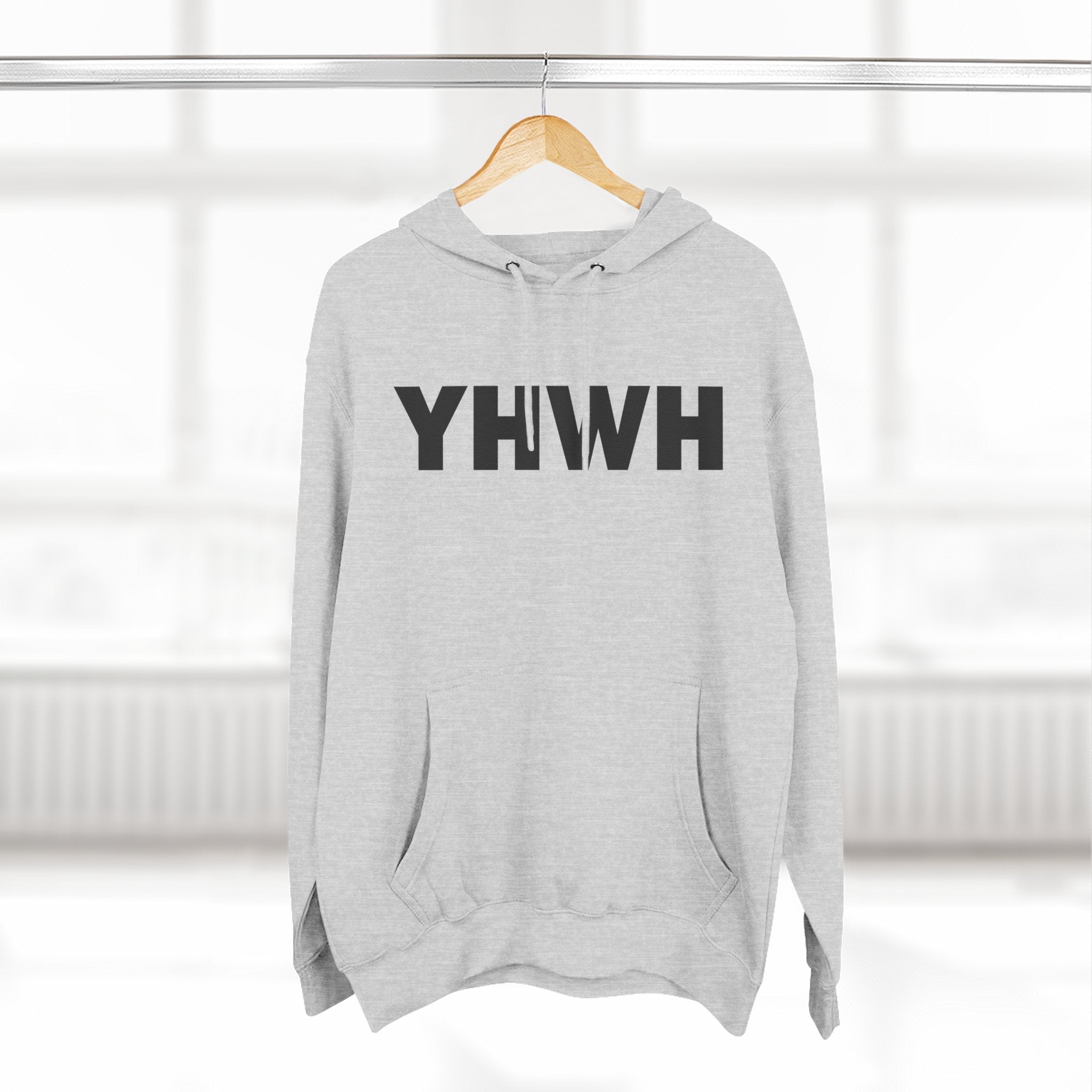 Faith-Inspired Fleece Hoodie, YHWH Hoodie, Christian Sweatshirt, Inspirational Gift, Cozy Religious Apparel, Proverbs 3:5-6
