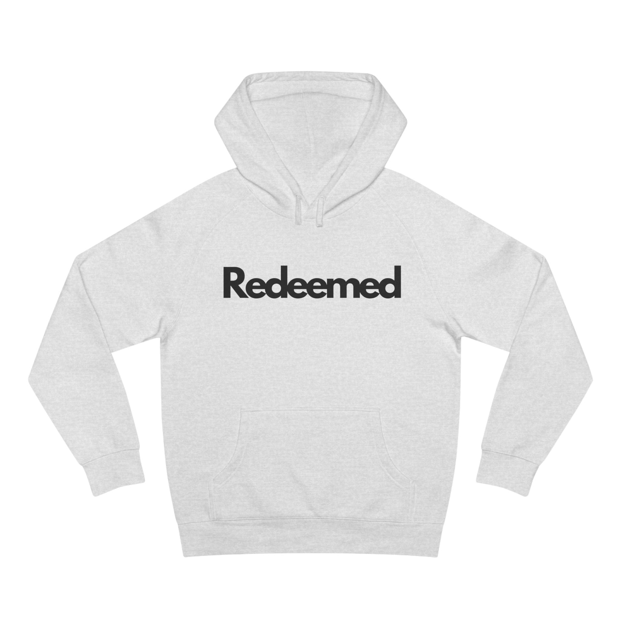 Redeemed Scripture Hoodie, Faith-Based Unisex Premium Sweatshirt, Romans 3: 24 verse